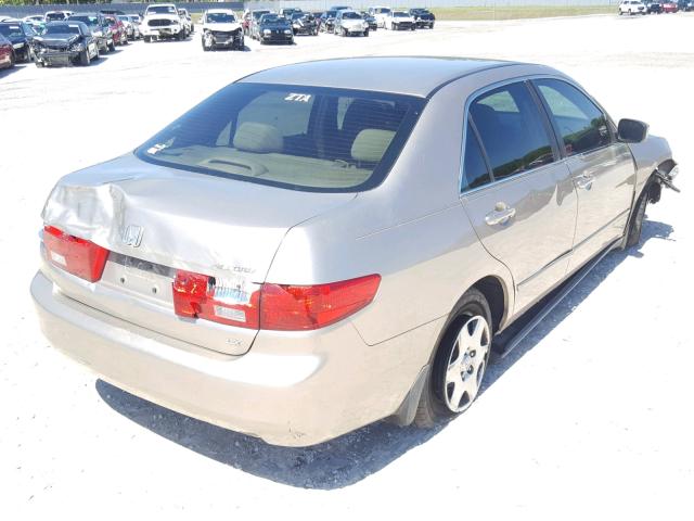 3HGCM56495G705117 - 2005 HONDA ACCORD LX BEIGE photo 4