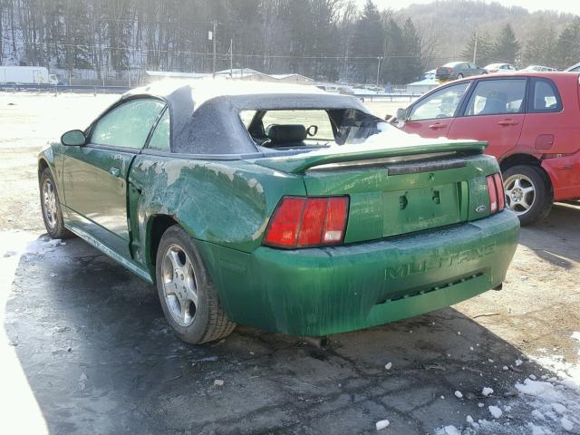 1FAFP444X1F150048 - 2001 FORD MUSTANG GREEN photo 3