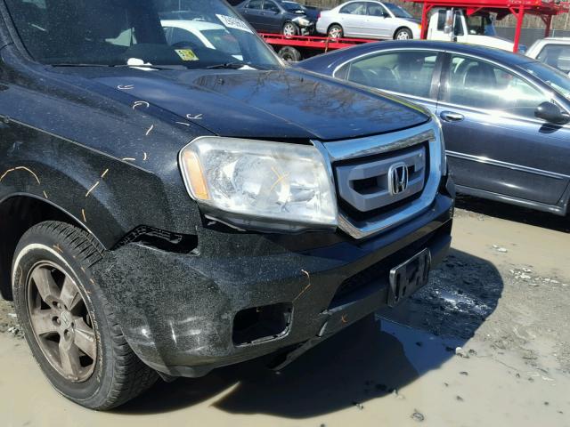 5FNYF4H7XBB045025 - 2011 HONDA PILOT EXLN BLACK photo 9