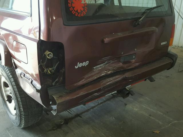 1J4FT48S4YL261215 - 2000 JEEP CHEROKEE S MAROON photo 9