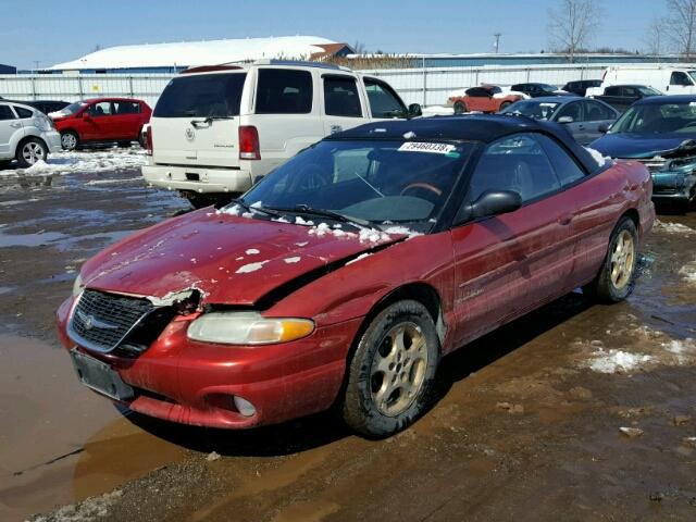 3C3EL55H2XT570477 - 1999 CHRYSLER SEBRING JX RED photo 2