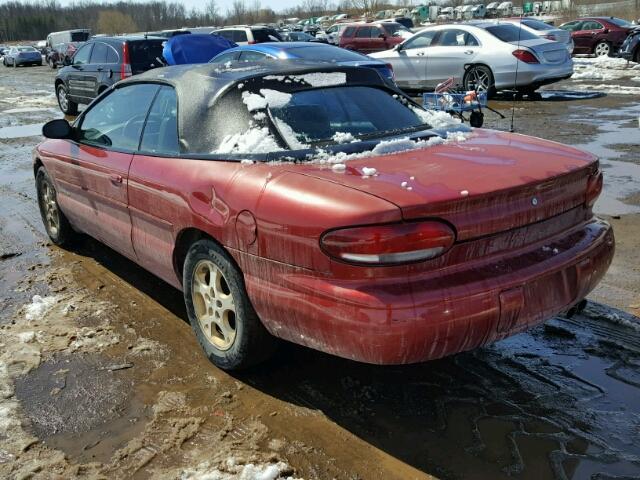 3C3EL55H2XT570477 - 1999 CHRYSLER SEBRING JX RED photo 3