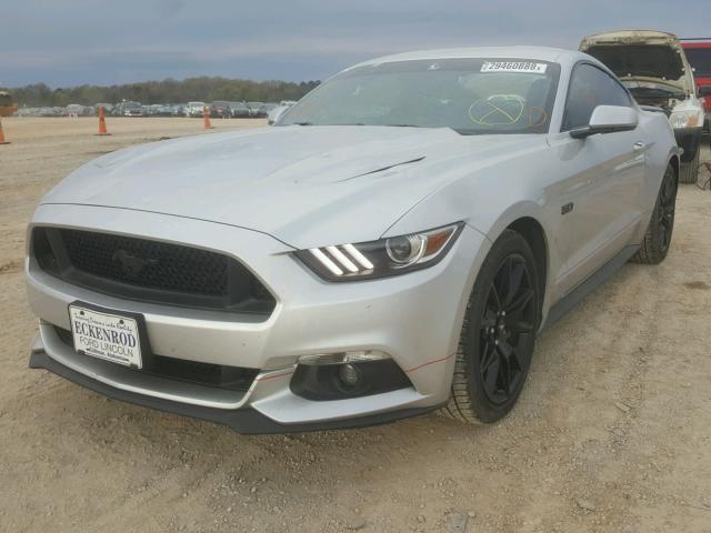 1FA6P8CF8H5275690 - 2017 FORD MUSTANG GT SILVER photo 2
