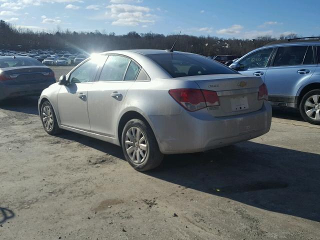 1G1PC5SH1B7176368 - 2011 CHEVROLET CRUZE LS SILVER photo 3