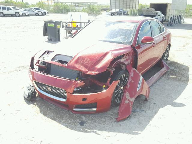 SAJBE4BVXHCY29356 - 2017 JAGUAR XF PRESTIG RED photo 2