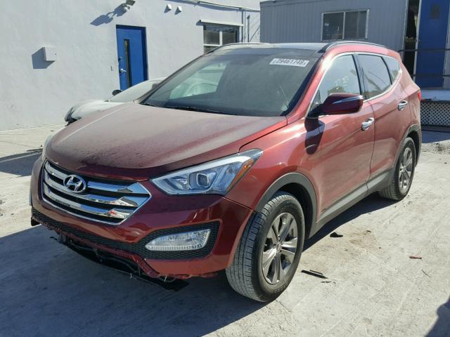 5XYZU3LB1EG167382 - 2014 HYUNDAI SANTA FE S RED photo 2