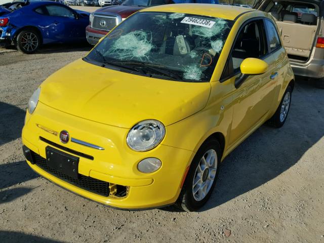 3C3CFFAR8CT127179 - 2012 FIAT 500 POP YELLOW photo 2