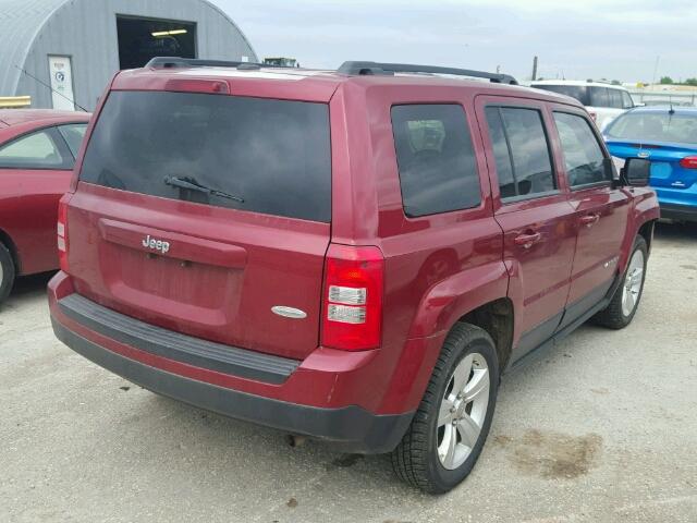 1C4NJPFA8CD684417 - 2012 JEEP PATRIOT LA RED photo 4