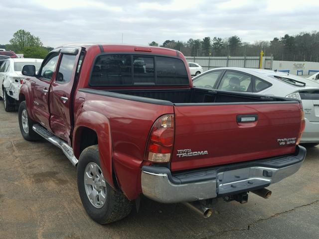 3TMJU62N76M014228 - 2006 TOYOTA TACOMA DOU RED photo 3