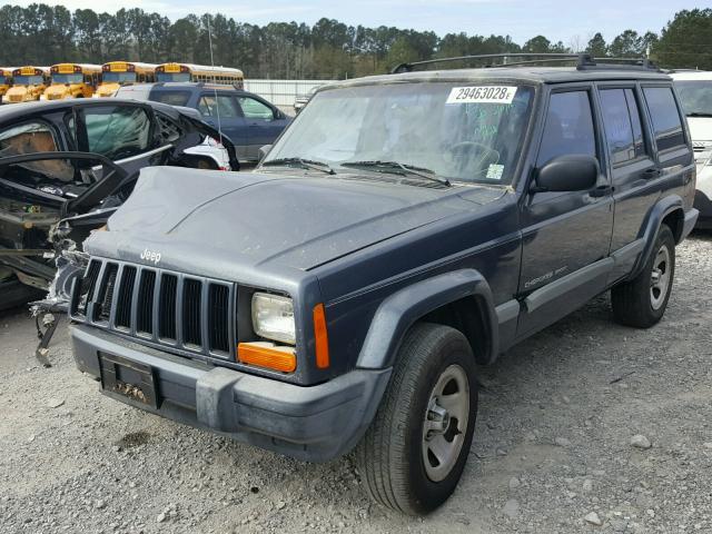 1J4FT48S81L555626 - 2001 JEEP CHEROKEE S GREEN photo 2