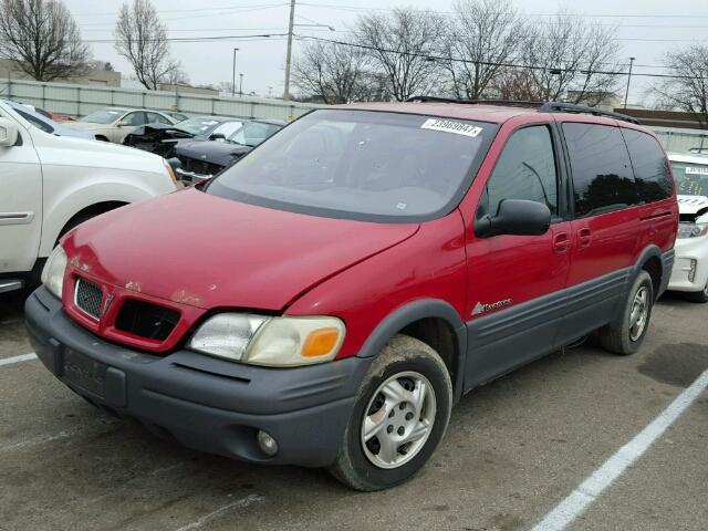 1GMDX03E3XD258001 - 1999 PONTIAC MONTANA / RED photo 2