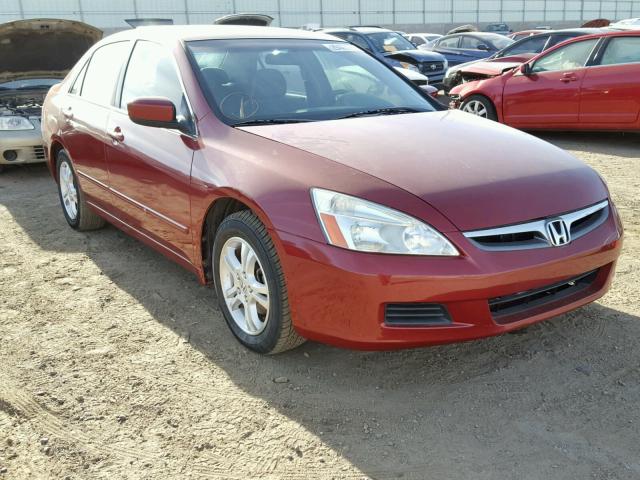 1HGCM56747A207807 - 2007 HONDA ACCORD EX RED photo 1