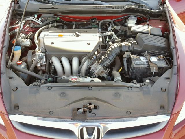 1HGCM56747A207807 - 2007 HONDA ACCORD EX RED photo 7