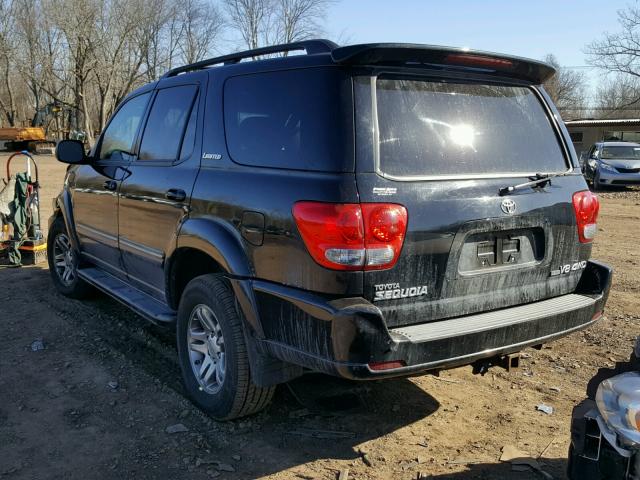 5TDBT48A37S287278 - 2007 TOYOTA SEQUOIA LI BLACK photo 3