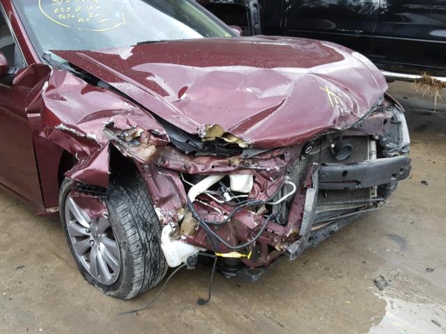 1HGCP3F82CA041429 - 2012 HONDA ACCORD EXL BURGUNDY photo 9