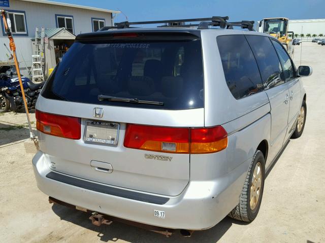 5FNRL18042B035282 - 2002 HONDA ODYSSEY EX SILVER photo 4