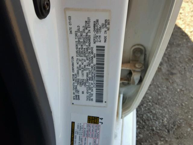 JTLKT334840138430 - 2004 TOYOTA SCION XB 白色 照片 10