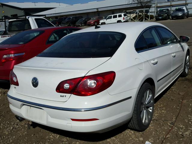 WVWMN7AN9CE533655 - 2012 VOLKSWAGEN CC SPORT WHITE photo 4