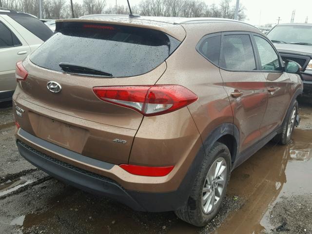 KM8J3CA42GU180319 - 2016 HYUNDAI TUCSON LIM BROWN photo 4