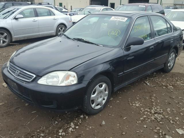 1HGEJ8544XL007668 - 1999 HONDA CIVIC EX შავი ფოტო 2