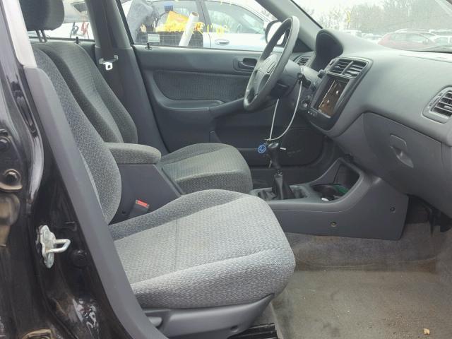 1HGEJ8544XL007668 - 1999 HONDA CIVIC EX შავი ფოტო 5