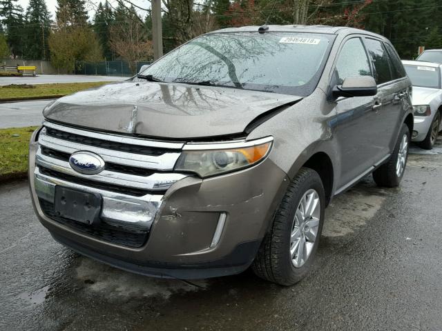 2FMDK4KC8DBA96079 - 2013 FORD EDGE LIMIT GRAY photo 2