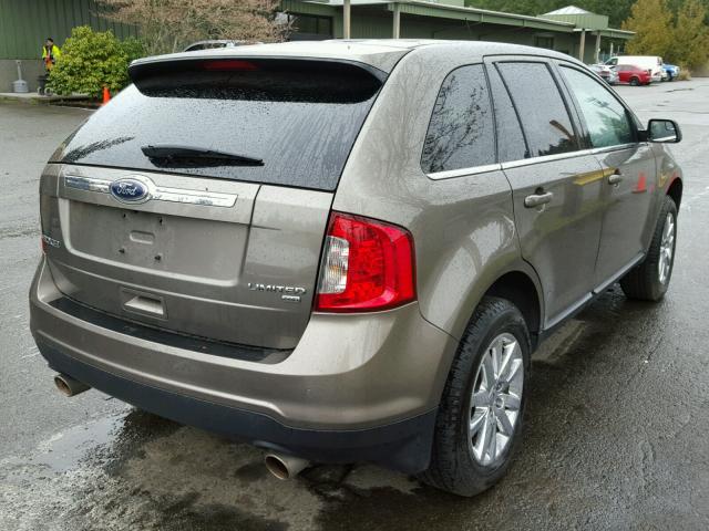 2FMDK4KC8DBA96079 - 2013 FORD EDGE LIMIT GRAY photo 4