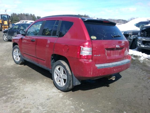 1J8FF47W88D789070 - 2008 JEEP COMPASS SP RED photo 3