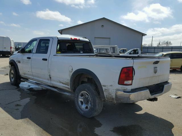 3C6UD5HL3CG119699 - 2012 DODGE RAM 2500 S WHITE photo 3