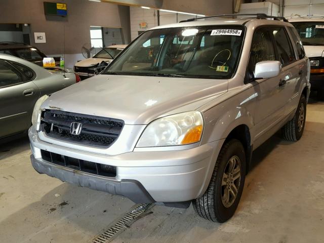 2HKYF18524H512455 - 2004 HONDA PILOT EXL SILVER photo 2