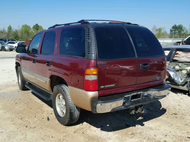 1GNEC13T8YJ133627 - 2000 CHEVROLET TAHOE C150 MAROON photo 3