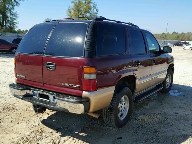 1GNEC13T8YJ133627 - 2000 CHEVROLET TAHOE C150 MAROON photo 4