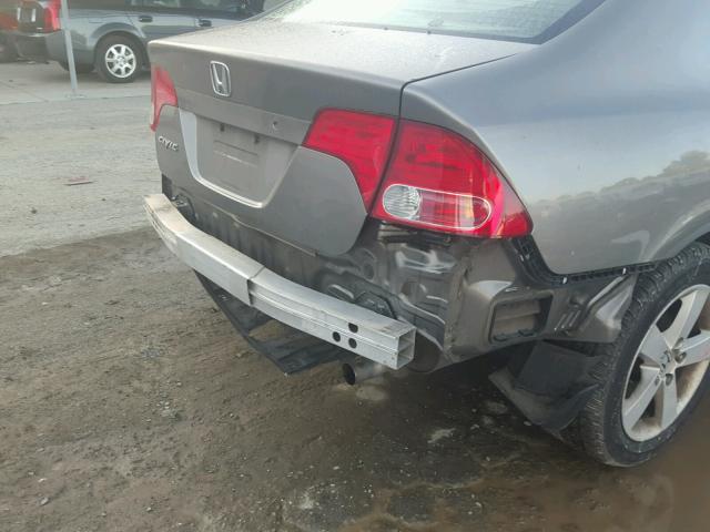 1HGFA16857L041230 - 2007 HONDA CIVIC EX GRAY photo 9