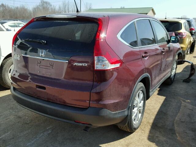 5J6RM4H55EL089793 - 2014 HONDA CR-V EX MAROON photo 4