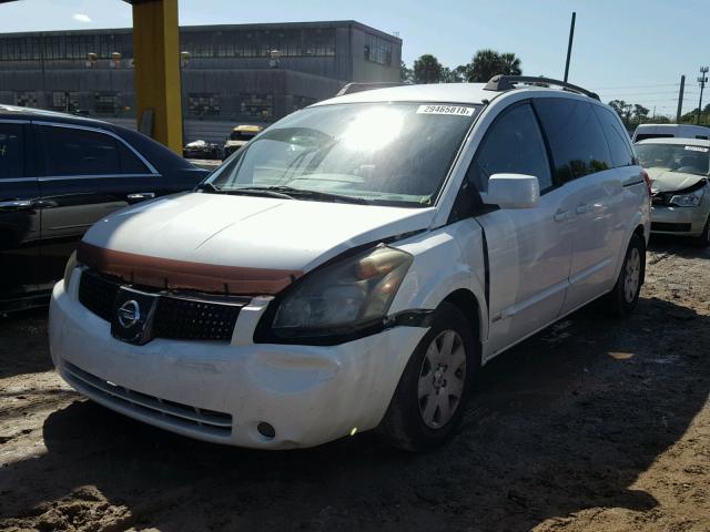 5N1BV28U36N124185 - 2006 NISSAN QUEST S WHITE photo 2