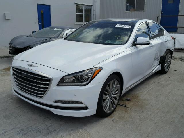 KMHGN4JF4HU183669 - 2017 GENESIS G80 ULTIMA WHITE photo 2