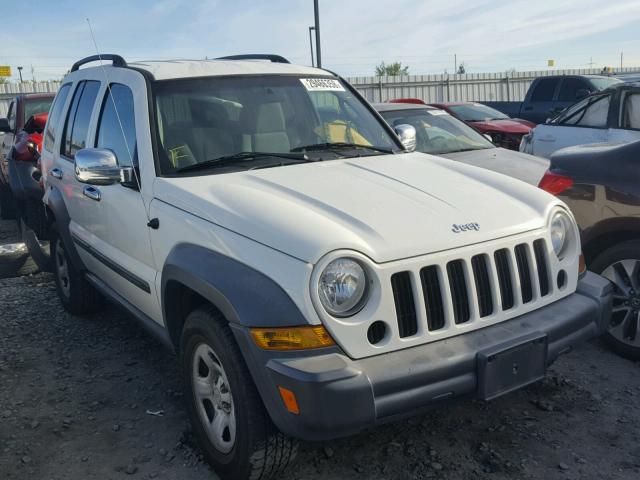 1J4GL48K47W513689 - 2007 JEEP LIBERTY SP WHITE photo 1