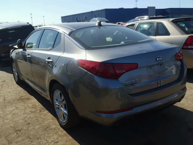 5XXGN4A71CG037323 - 2012 KIA OPTIMA EX GRAY photo 3