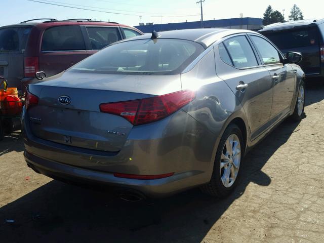 5XXGN4A71CG037323 - 2012 KIA OPTIMA EX GRAY photo 4