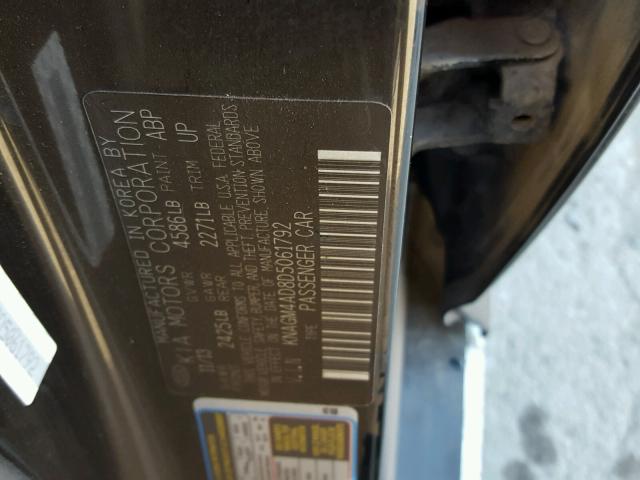 KNAGM4AD8D5061792 - 2013 KIA OPTIMA HYB BLACK photo 10