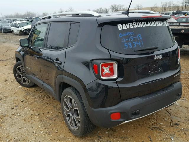 ZACCJADT5FPB29682 - 2015 JEEP RENEGADE L BLACK photo 3