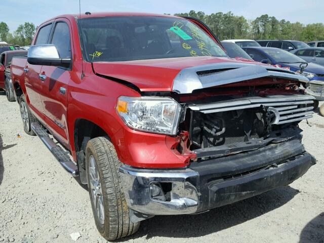 5TFFW5F16HX218615 - 2017 TOYOTA TUNDRA CRE RED photo 1