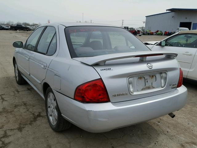 3N1CB51D66L580536 - 2006 NISSAN SENTRA 1.8 SILVER photo 3