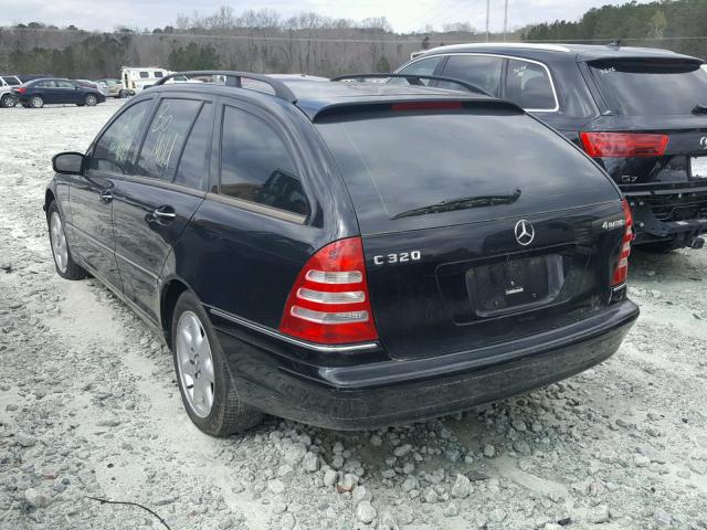 WDBRH84J04F437466 - 2004 MERCEDES-BENZ C 320 4MAT BLACK photo 3