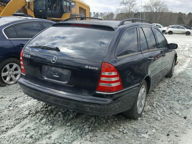 WDBRH84J04F437466 - 2004 MERCEDES-BENZ C 320 4MAT BLACK photo 4