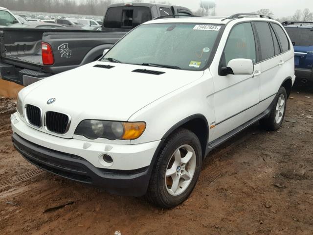 5UXFA53582LV71389 - 2002 BMW X5 3.0I WHITE photo 2