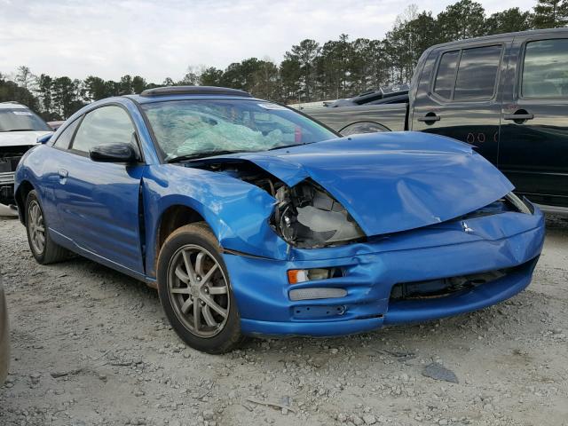 4A3AC44G22E050203 - 2002 MITSUBISHI ECLIPSE GS BLUE photo 1