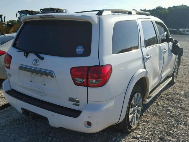 5TDJW5G19BS050541 - 2011 TOYOTA SEQUOIA LI WHITE photo 4