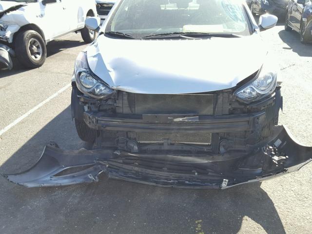 KMHDH6AE9DU014805 - 2013 HYUNDAI ELANTRA CO SILVER photo 9