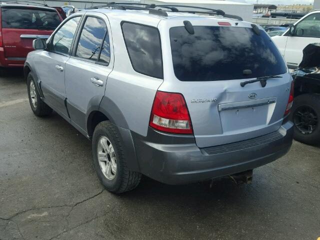 KNDJD733755395442 - 2005 KIA SORENTO EX SILVER photo 3